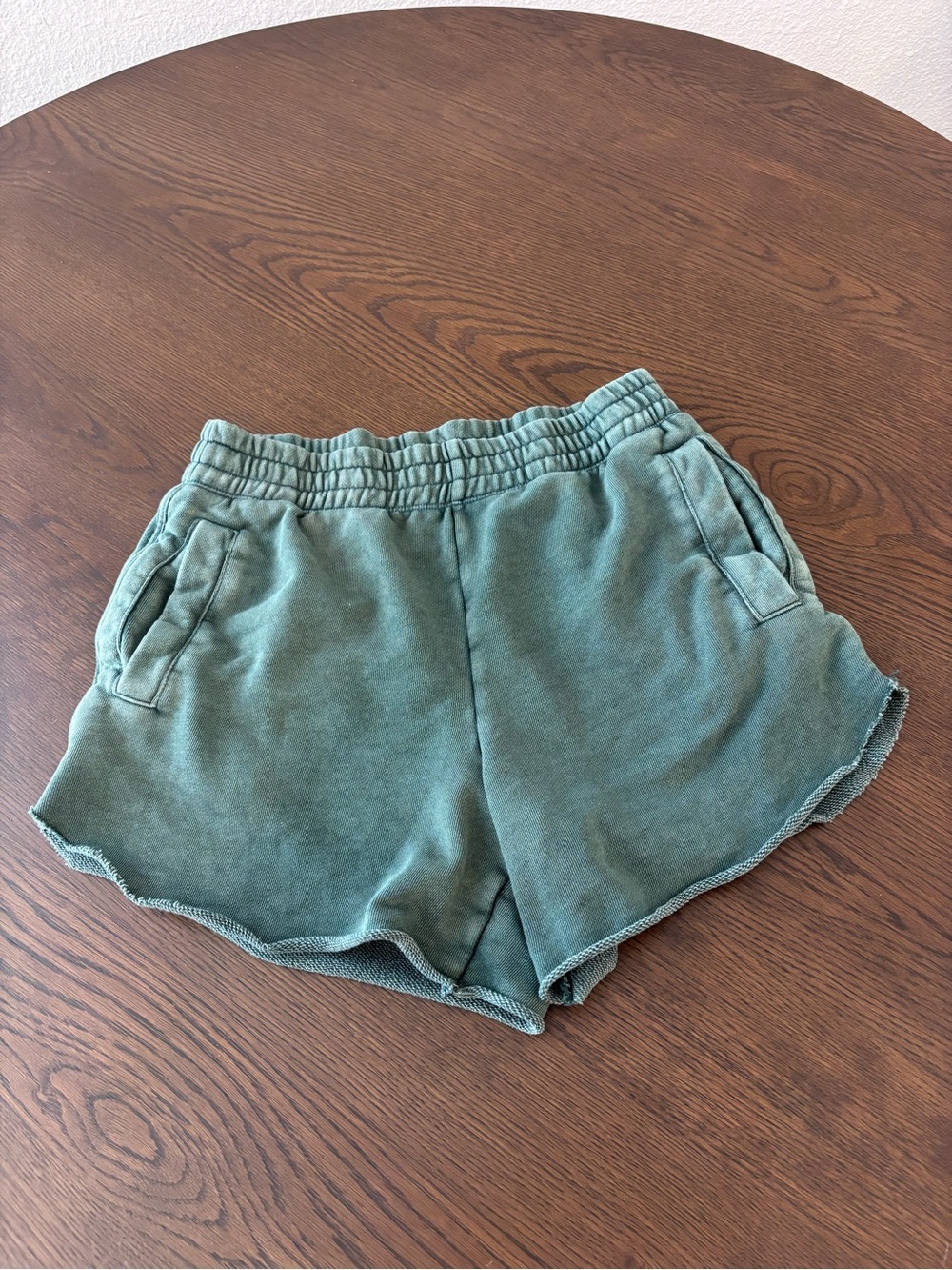 aerie Olive Green Elastic-Waist Athletic Shorts